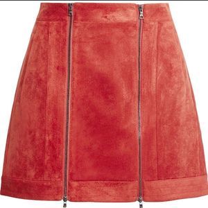 BCBGMaxAzria Suede Rustic Orange Mini Skirt Small